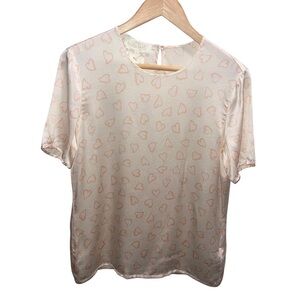 ✨ Escada Margaretha Ley Silk Heart Print Blouse | EU 38